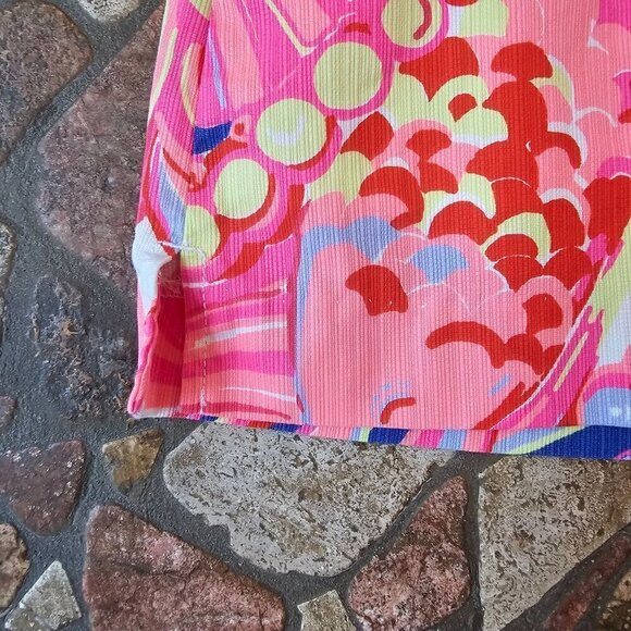 Lilly Pulitzer Reef Retreat Skirt with Shorts, Metal Coral Zipper Pull - Picture 8 of 12